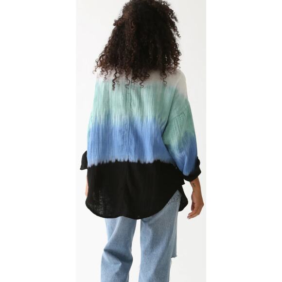 Electric & Rose Womens Oversized Sz XS Ombre Preppy Beachy Streetwear Vacation - Picture 2 of 11
